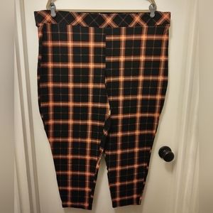 Torrid Pink and Black Plaid Leggings